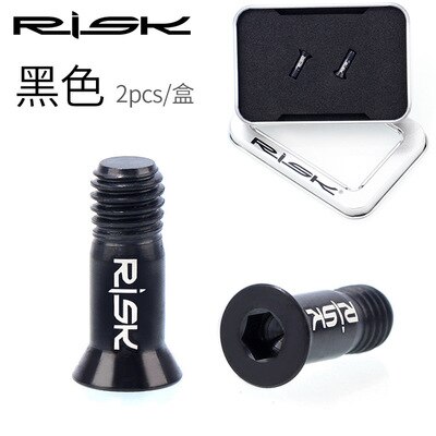 Risiko 2 stk  m5*14.2mm sykkel bakgir bolt titan bolt jockey hjul bolt deler mtb sykkel girskifter guide rulle bolt skrue: Svart