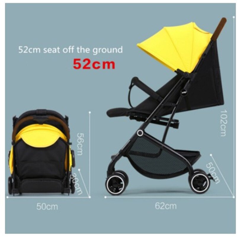 Baby stroller ultra light portable sitting reclining folding simple suspension high landscape children baby bb push umbrella