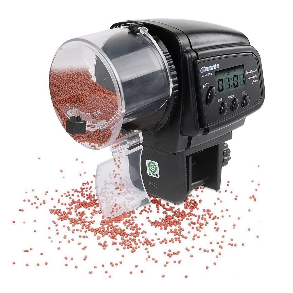 zeitgesteuert Automatische Fisch Zubringer Digital LCD Automatische Aquarium Panzer Auto Fischfutter Zubringer Timer Fisch Haustier Fütterung Spender