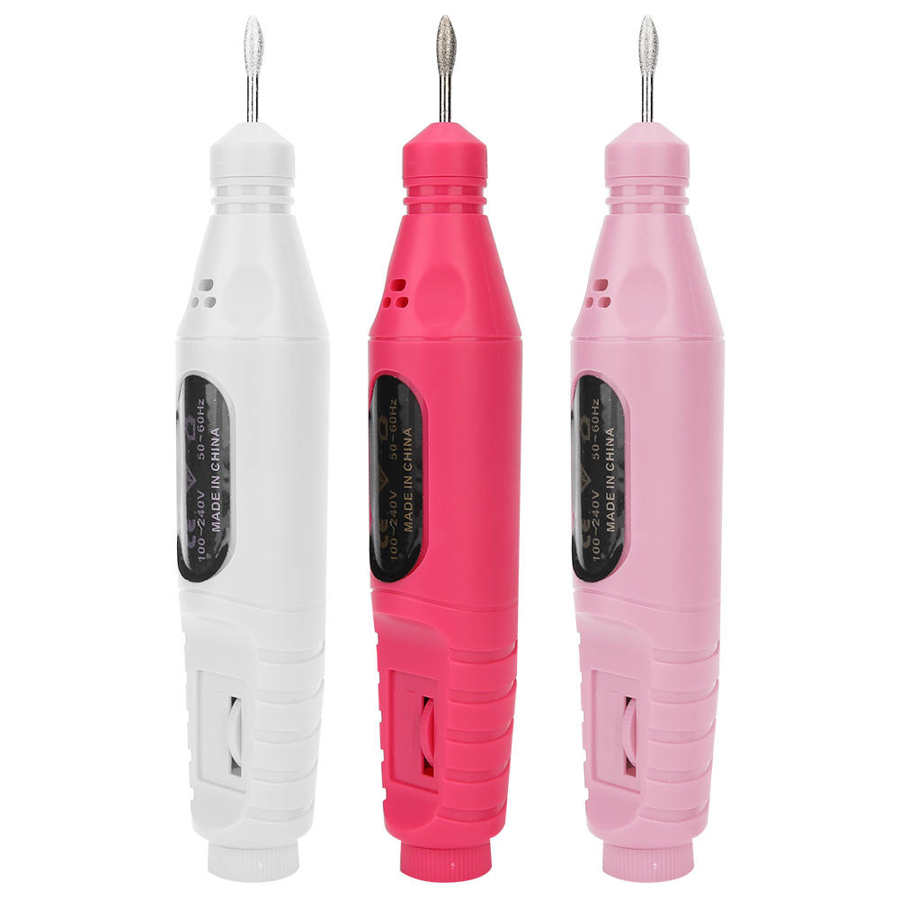 1 ensemble électrique perceuse à ongles Machine stylo appareil pour manucure fraises avec 6 Bits ponceuse à ongles pédicure outil manucure Kit