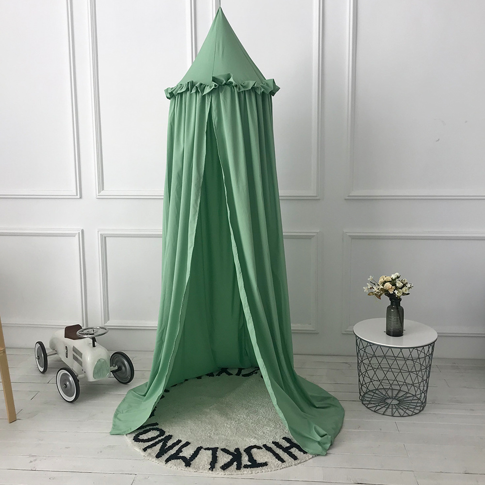 Kids Girls Tents Play House Baby Teepee for Children Princess Tipi Tent Canopy Baby Crib Netting Round Hung Dome Net Room Decor: Green