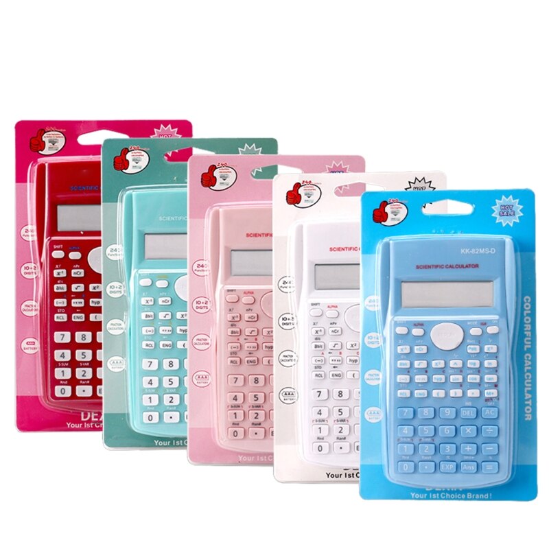 Calculadora Científica Digital para estudiantes, dispositivo con 240 funciones, 82MS, de matemáticas, 2 líneas de visualización, KK-82MS-D