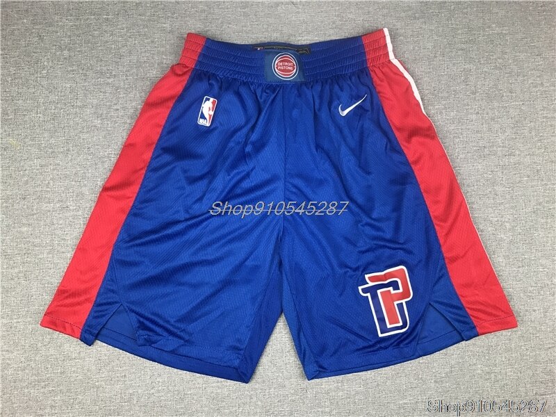 Pantaloncini da basket da uomo NBA Detroit Pistons #11 eidah Thomas pantalone corto da Jogging retrò Swingman