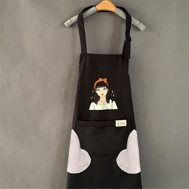 Kampaamo työassistentti työvaatteet parturi kampaaja värjäys vain vedenpitävä naisten vaatteet hiukset esiliina keittiö ravintola: Musta tyttö