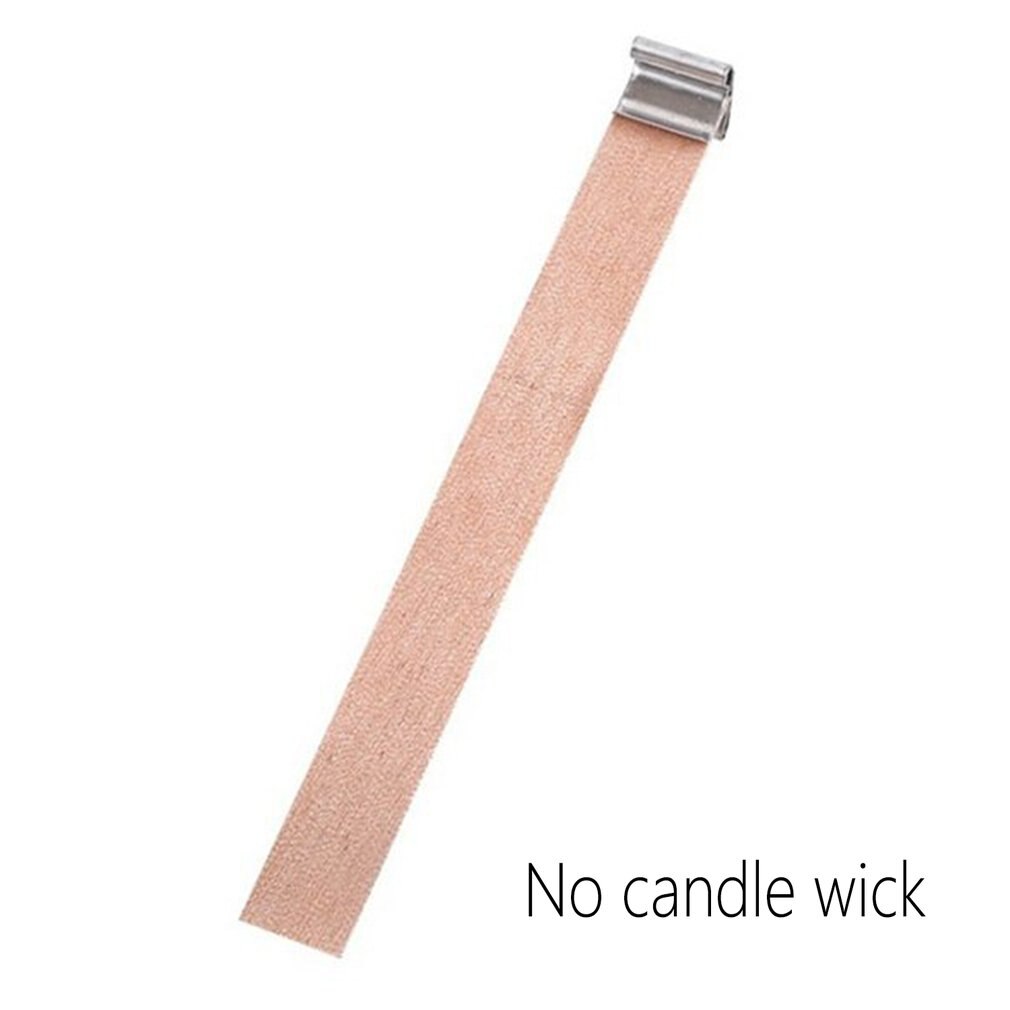 Wooden Wick Wax Handmade Candle Wooden Core With Sustainer Tab DIY Candle Making Supplies Metal Base