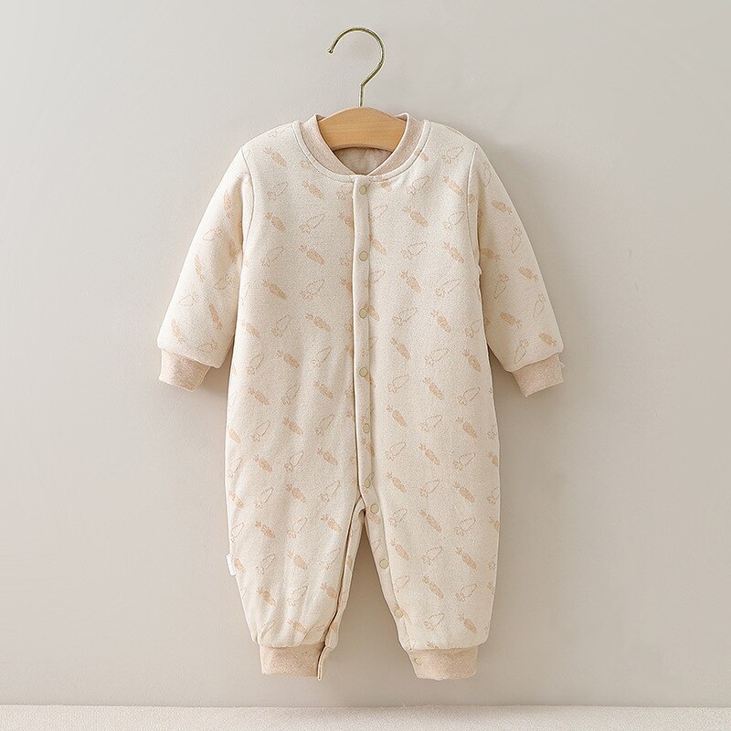 Herfst Winter Gekleurde Katoenen Verdikte Warm Baby Kleding Bodysuit: style 1 / 66cm