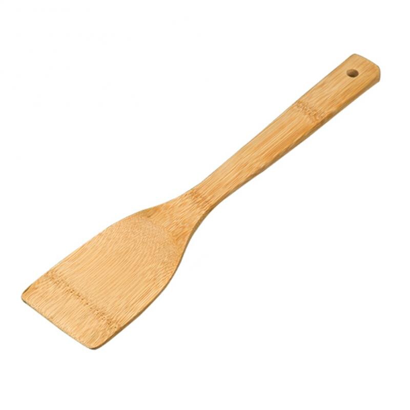 Spatule de cuisine en bambou, en bois de bambou, santé naturelle, support de cuillère, ustensiles de cuisine, pelle Wok, 2/1 pièces: 1PC