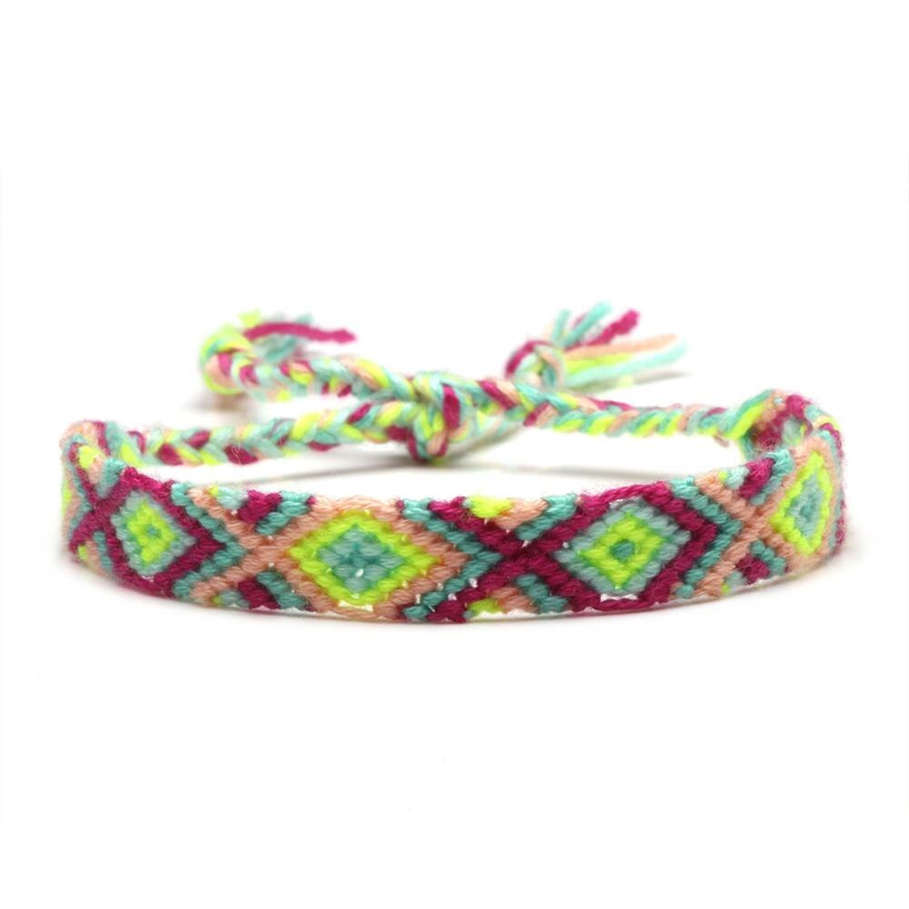 Boho Kleurrijke Borduurgaren Handwoven Mode Vriendschap Armband Vrouwen Meisje Chic Zomer Surfer Vervaardigd Sieraden: 10
