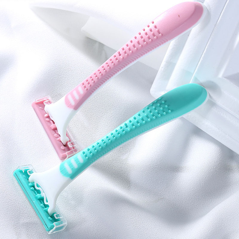 Drie-Layer Rvs Blade Scheermes 2 Sets Van Kam Set Been Scheren Apparaat Voor Verwijderen Body Haar SU263