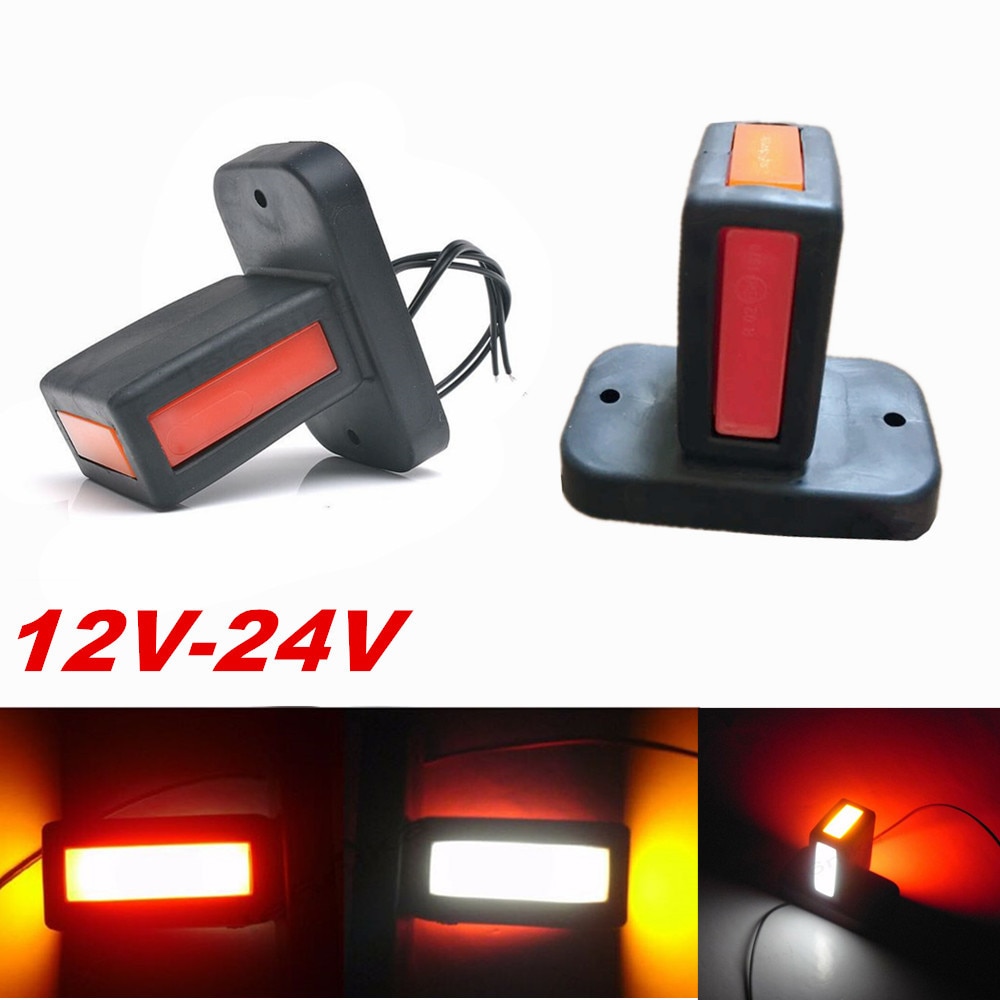 2PCS LED Outline Side Marker Lights 12v Trailer Side Lights 24 volt Truck Trailer Lights LED Reversing Brake Light Turn Signal