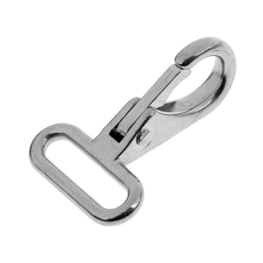 Marine Grade Stainless Steel 316 Rigid Loaded Fixed Eye Spring Clip Snap Hook Carabiner Marine Hardware Accessories for Boats