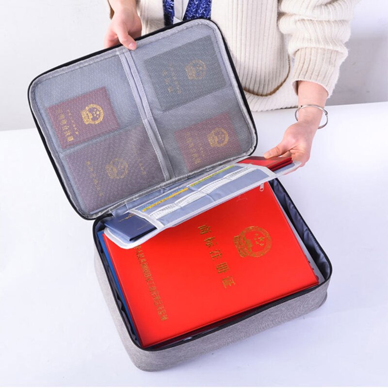 Large Capacity Travel Storage Box Multifunctional Waterproof Document Bag Convenient Durable Multi-layer With Lock Box XA531F