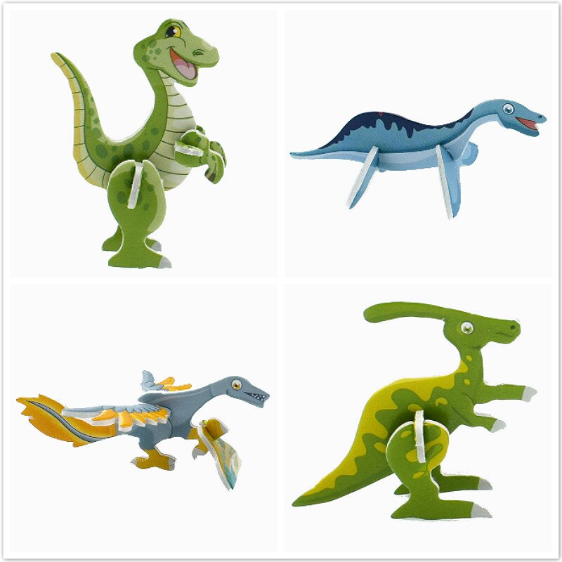 Diy 3d zoogdieren puzzel papier dimensionaal model gemonteerd hersenkraker leerzame educatieve spellen speelgoed voor kinderen legpuzzel speelgoed
