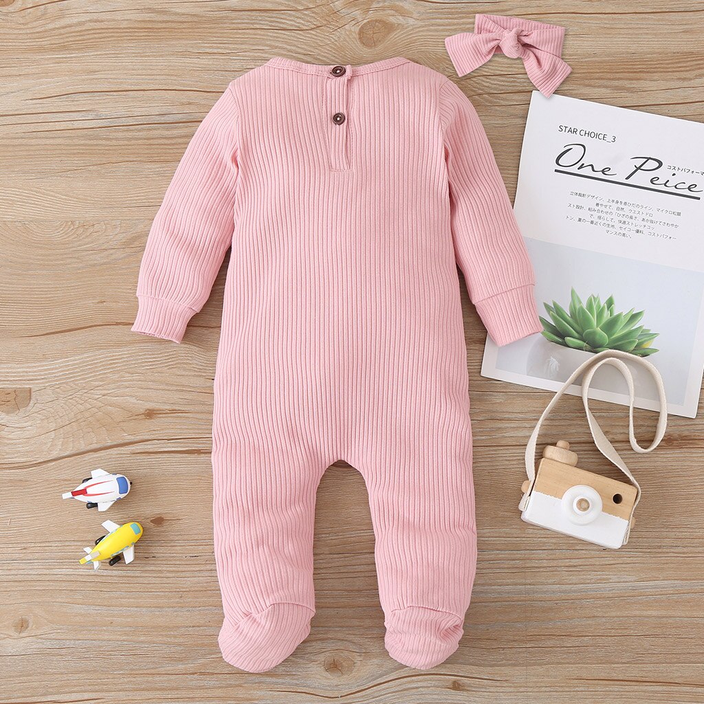 Baby Lange Mouw Jumpsuit Meisjes Effen Kleur Katoen Jumpsuit Jongens Jumpsuit Jumpsuit Been Wrap