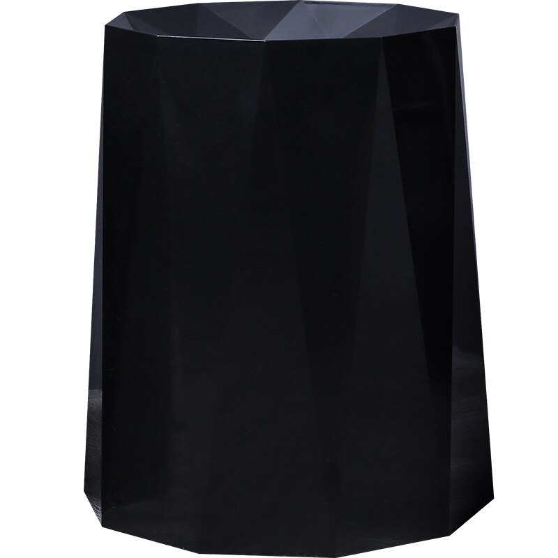 Built-in Simple Garbage Bin Bedroom Living Room Multi-Purpose Trash Can without Cover Nordic Style: Black / 12L