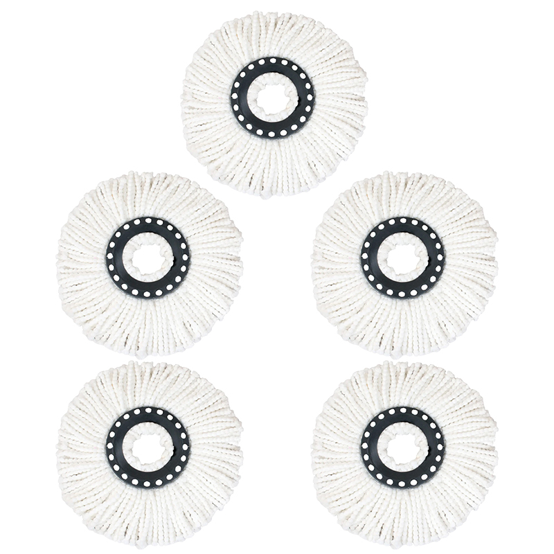 Universal Mop Head Refill 360°Rotating Mops Microfibers Round 16mm Mopping Head Clean Tool Home Floor Mop Cloth Accessories: plum