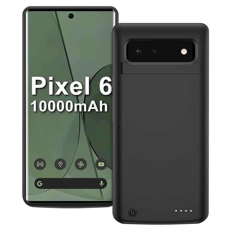 Kabellose ladehülle 10000 google Pixel 8 Profi ( 7 6 Profi): Dunkelgrau