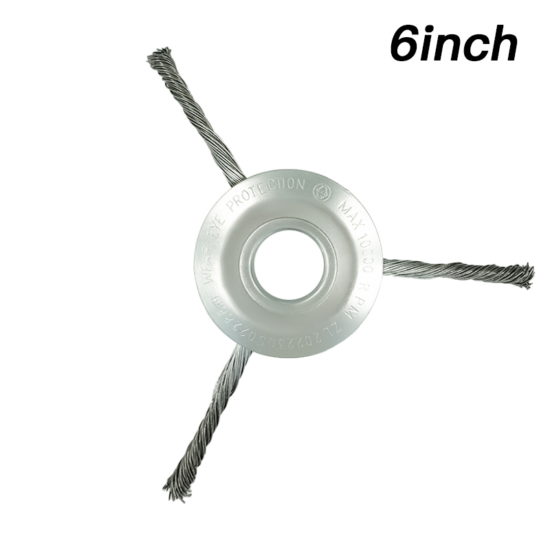 Lusqi Staaldraad Gras Trimmer Kop 6/8/9Inch Versterkte Universele Onkruidborstel Fit Rechte As Bosmaaier Verwijdering Mos Roest: Goud