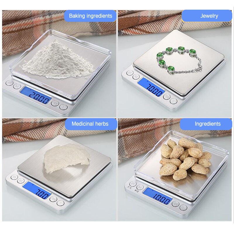 10g 100g 1kg 0.1g/0.01g/0.001g digitaaliset elektroniset vaa'at keittiövaa'at gramman mekaaniset vaa'at