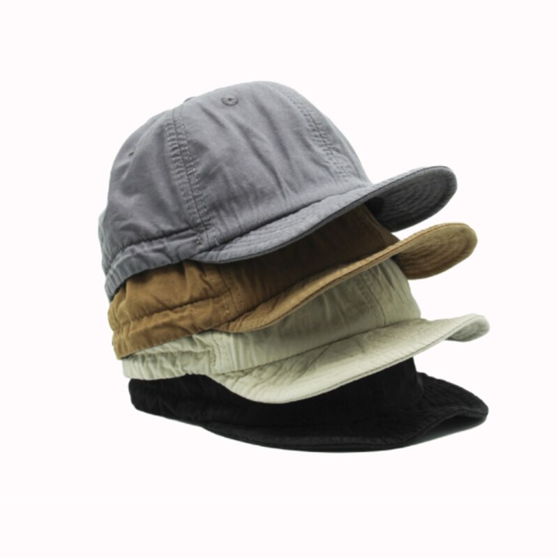 Kort brätte män tvätta mjuk topp dragsko baseballkeps unisex koreansk version vår sommar vintage pappa hatt snapback