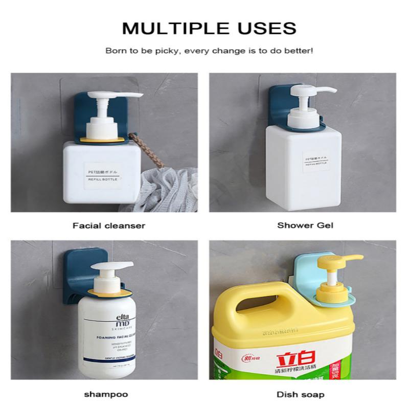 Wall Mounted Shampoo Bottle Shelf Shower Non-marking Sticker Shower Gel Rack Liquid Soap Holder Self Adhesive Shelves Hanger