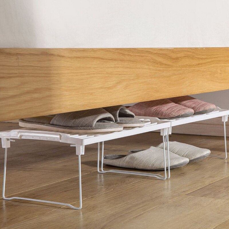 Table Desktop Storage Holder Organizer Foldable Office Stationery Racks Shelf Home Bathroom Kitchen Display Stand