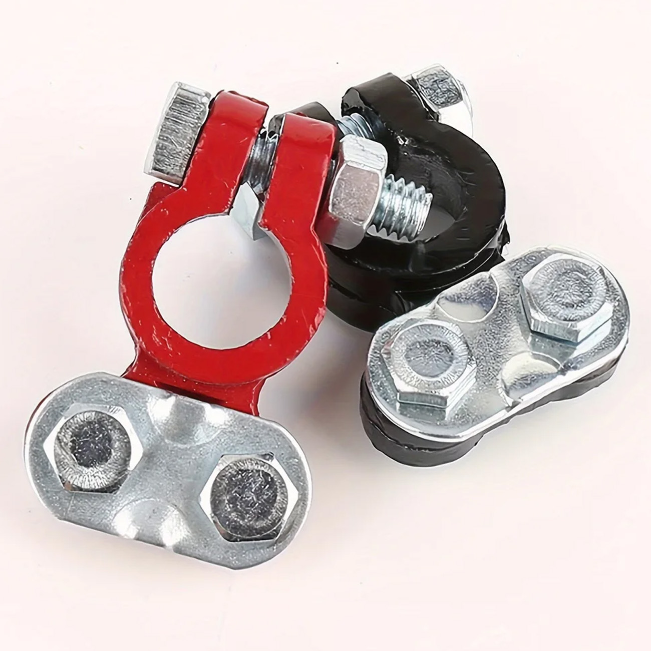Conectores de terminales de batería de coche, desconexión de liberación rápida, extremos de Cable de batería positivo y negativo de 12V y 24V para coche tipo SAE/JIS, 2 uds.: Lavanda