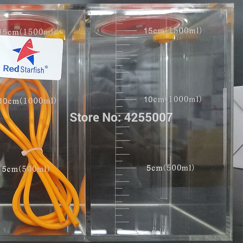 Red Starfish DT-45 Dosing Pump Scale Liquid Storage Bucket With Scale 4.5Liters Acrylic made