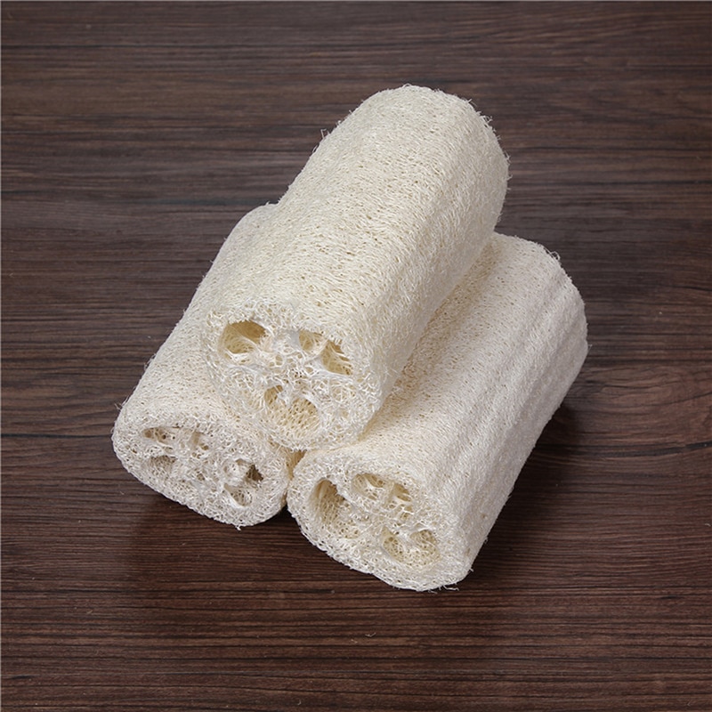 Natuurlijke Loofah Luffa Bad Douche Wash Body Pot Kom Spons Scrubber