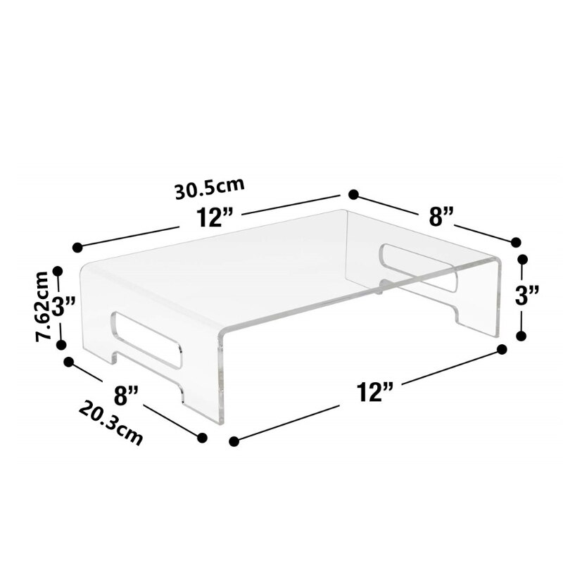 Acryl Monitor Stand Clear Laptop Riser Computer Desktop Stand