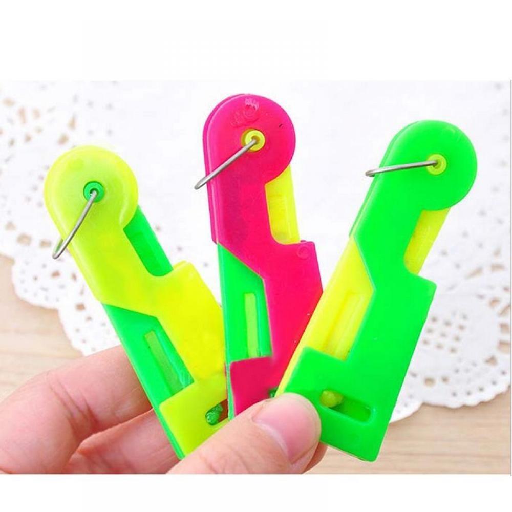 3Pcs Elderly Use Automatic Fine Sewing Needle Device Threader Thread Guide Tool