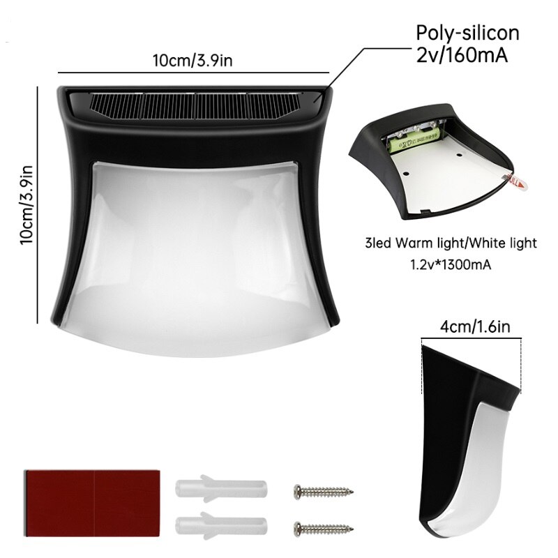 Royalulu Solar Led Verlichting Buiten Waterdicht Wandlampen Tuin Yard Decoratie Path Fence Dek Stap Lamp