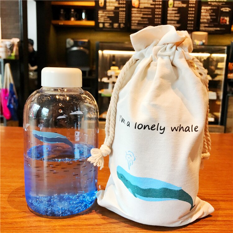 Ocean gradient farver vandflasker gennemsigtigt glas vandflaske høj kapacitet lækagesikre rejser sports vand kopper: C