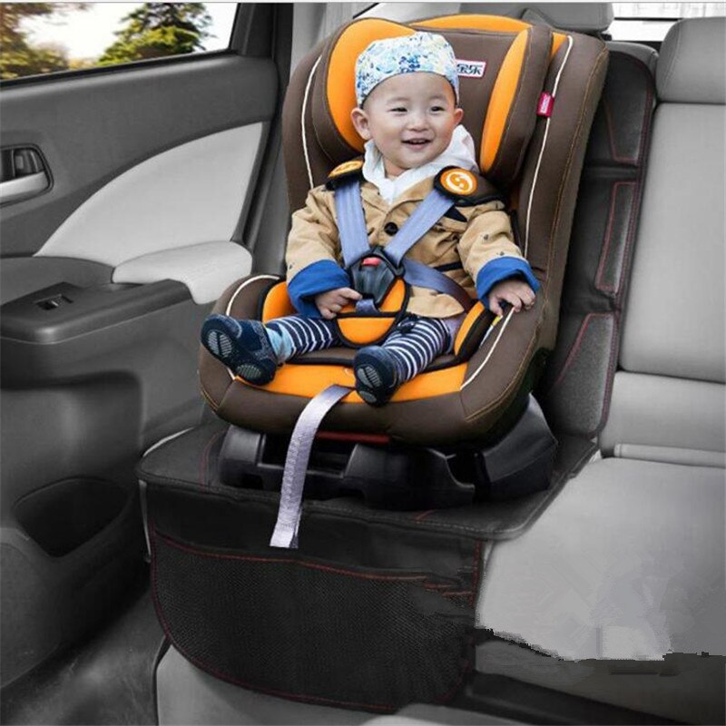 Bilsæde beskytter tyk sikkerhed polstring baby bilsæde kick mat arrangør lomme barn auto køretøj hund bagbeklædning suv sedan
