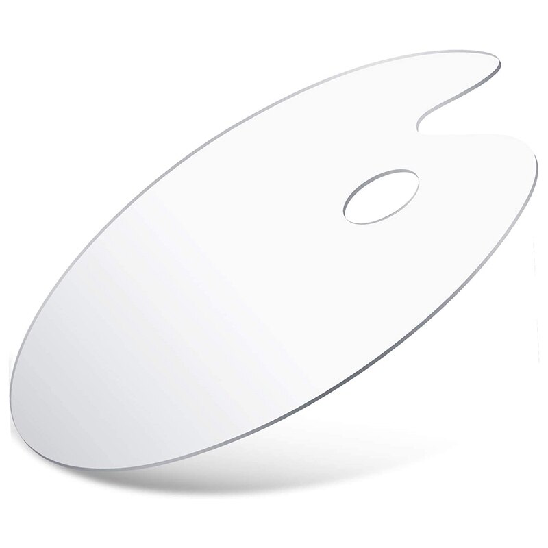 12 Packs Clear Acryl Verf Palet Art Palet Verf Lade 9.4X6 Inch Voor Olie Aquarel Diy Schilderen: Default Title