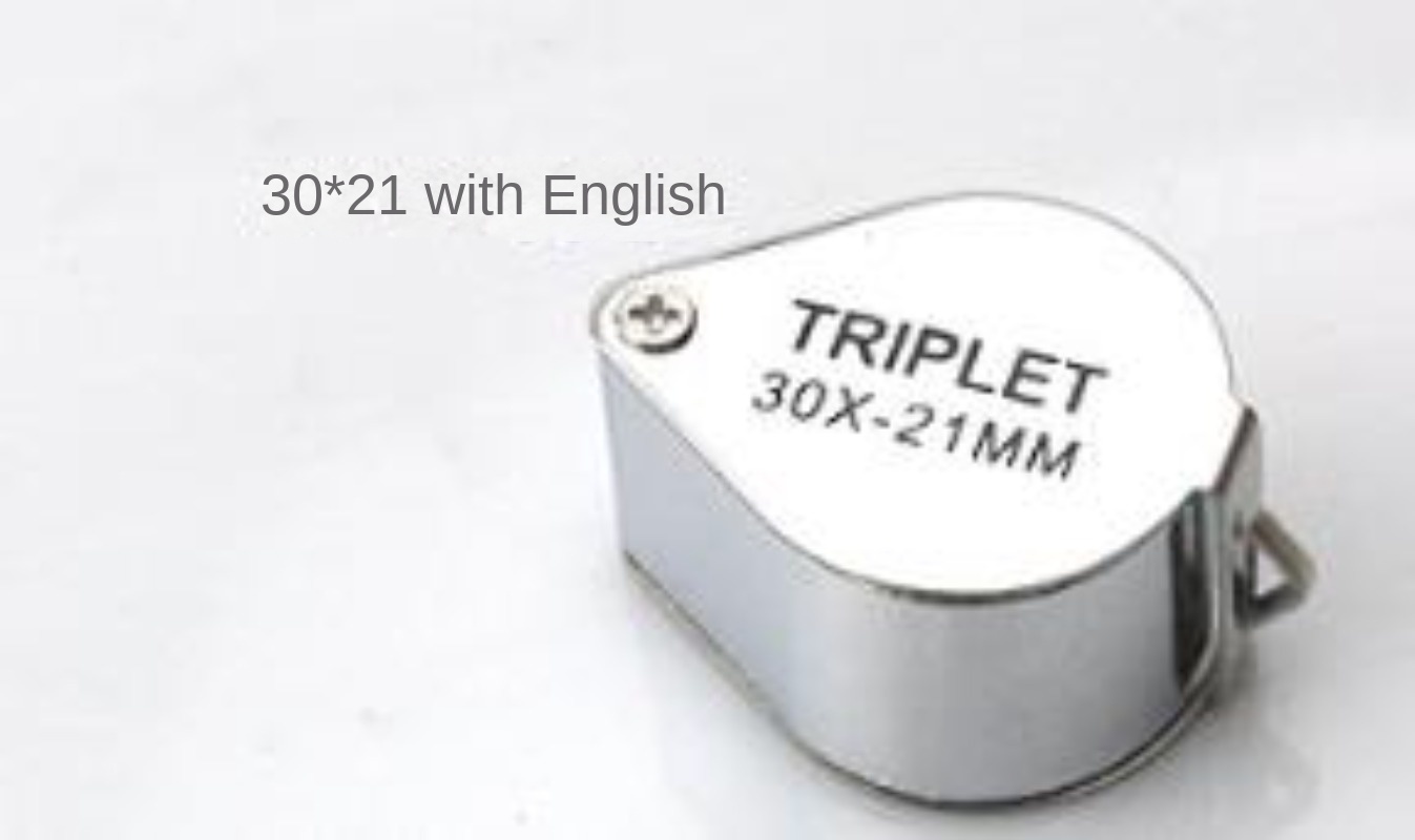 10x20x30x Sieraden Vergrootglas Pocket Opvouwbare Loep Vergrootglas Mini Diamond Lupa Lens Triplet Eye Glas Tool leesbril: WHITE