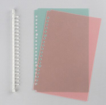 A5 B5 Crystal Loose-leaf Binder Transparent 20/26 Hole Bind Circle Calendar Ring Notebook Cover Diary Index Separator Organizer: A5 set 2