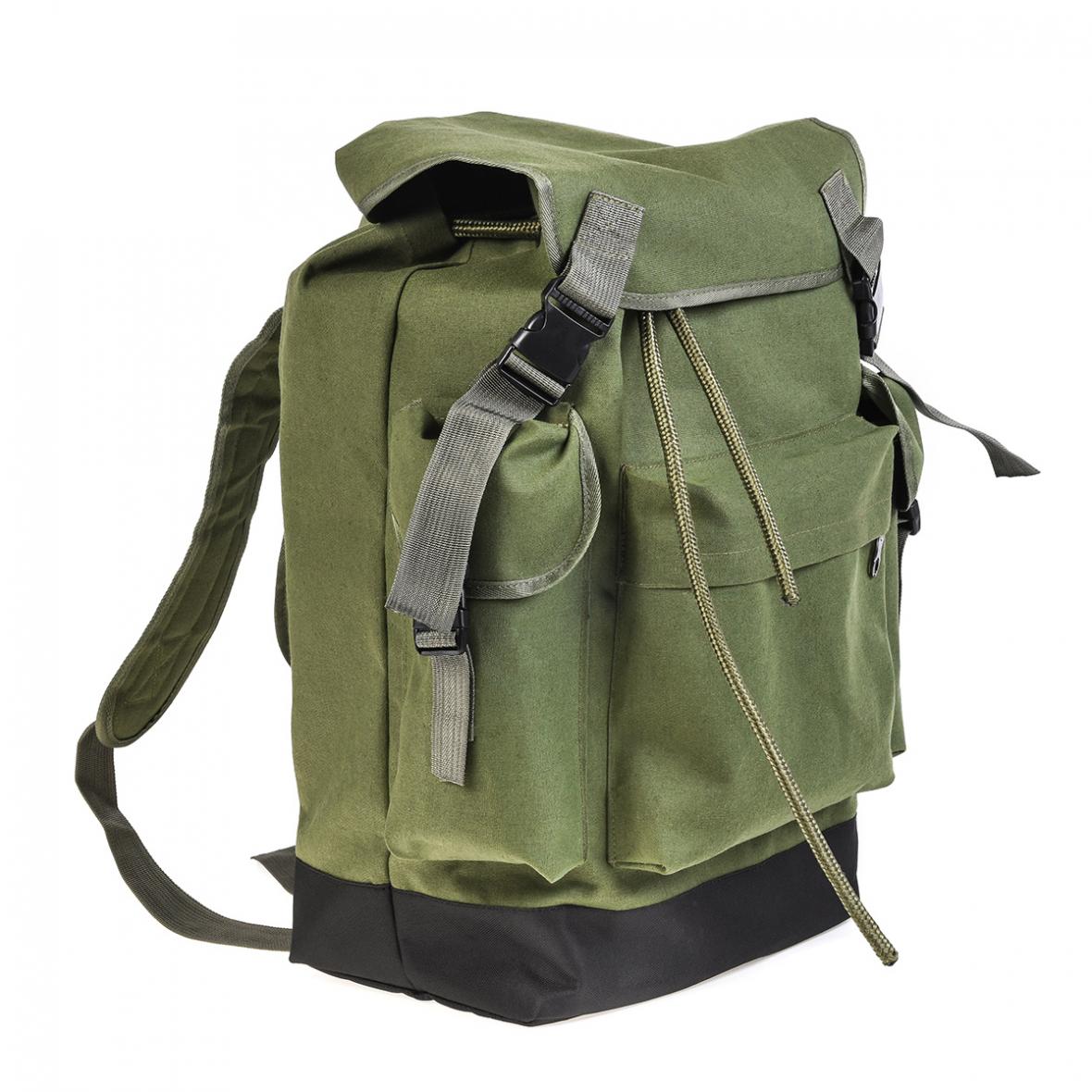 Bolsa de lona verde del ejército multifuncional de gran capacidad de 70l para pesca de carpa, mochila duradera y resistente al desgaste.