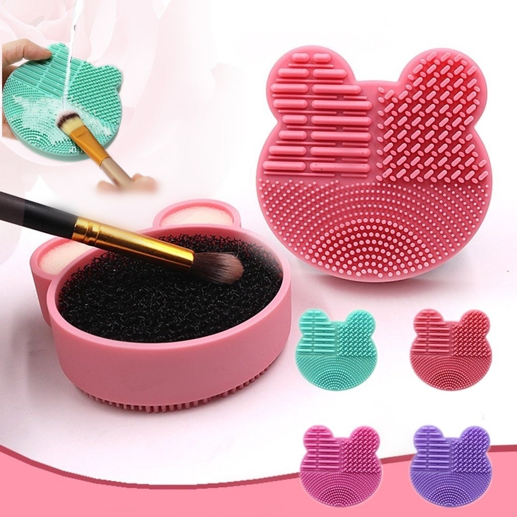 Lovely Brush Cleaner Washing Brush Pad Cleaning Mat Makeup Brush Cleaner