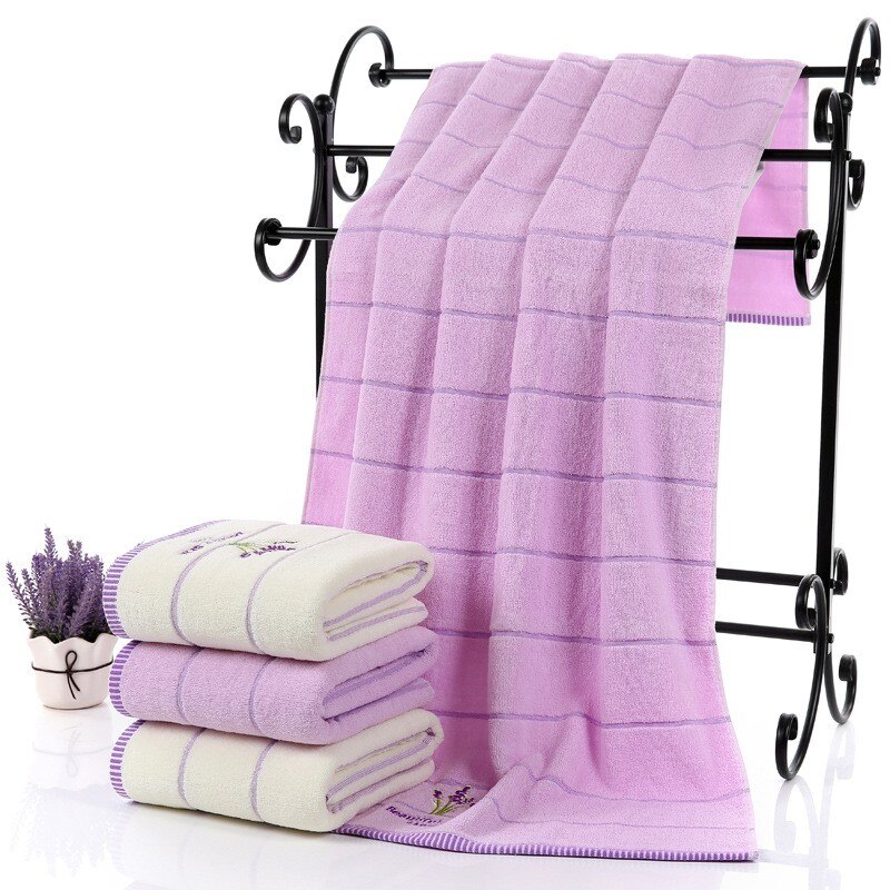 Luxe Wit Lavendel Stof Handdoek Set 1Pc Badhanddoeken Voor Volwassenen/Kinderen 2 Stuks Gezicht handdoek Voor Badkamer