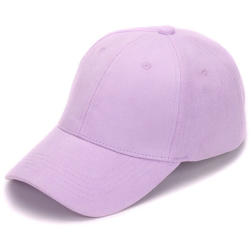 Suede baseball caps outdoor blank sport cap and hat for men and women: Purple