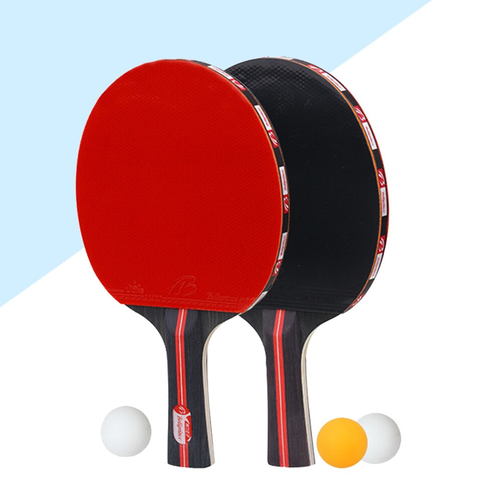Table Tennis Racket Set - 2 Player Training Beginner Ping Pong Paddle Set