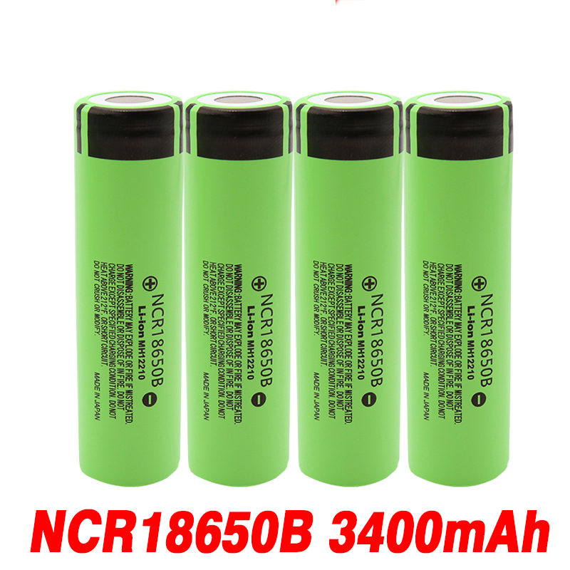 NEWEST Original 18650 Battery NCR18650B 3.7V 3400 mah 18650 Lithium Rechargeable Battery For Flashlight batteries