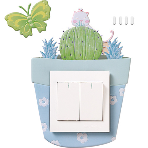 Leuke Dieren Olifant Schakelaar Sticker Remoable Muursticker Voor Kids Nursery Thuis Decal Decor: 4