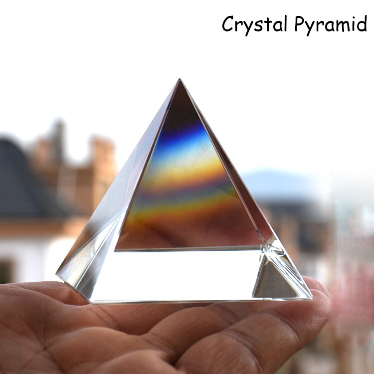 50Mm Optische Piramide Glazen Prisma Regenboog Polyhedral Crystal Piramide Regenboog Prisma Piramide Kristal Glas Kristal Regenboog Piramide