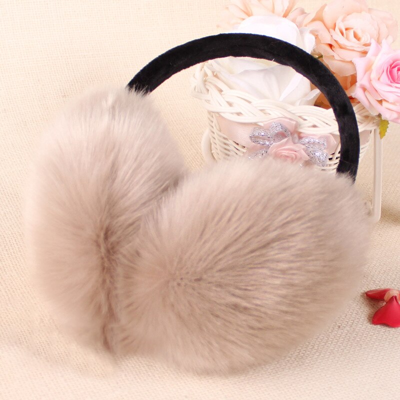 Warm Fur Earmuffs Adult Children Winter Women Men Lovers Ear Muffs Warmer Earflap Headband Fur Round Unisex Earmuffs
