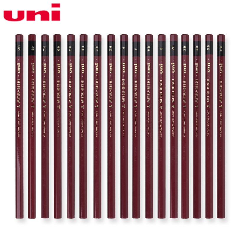 2 Pcs/Lot Mitsubishi Uni HI-UNI Series Pencil with 22 Options student writing pencil Pencils
