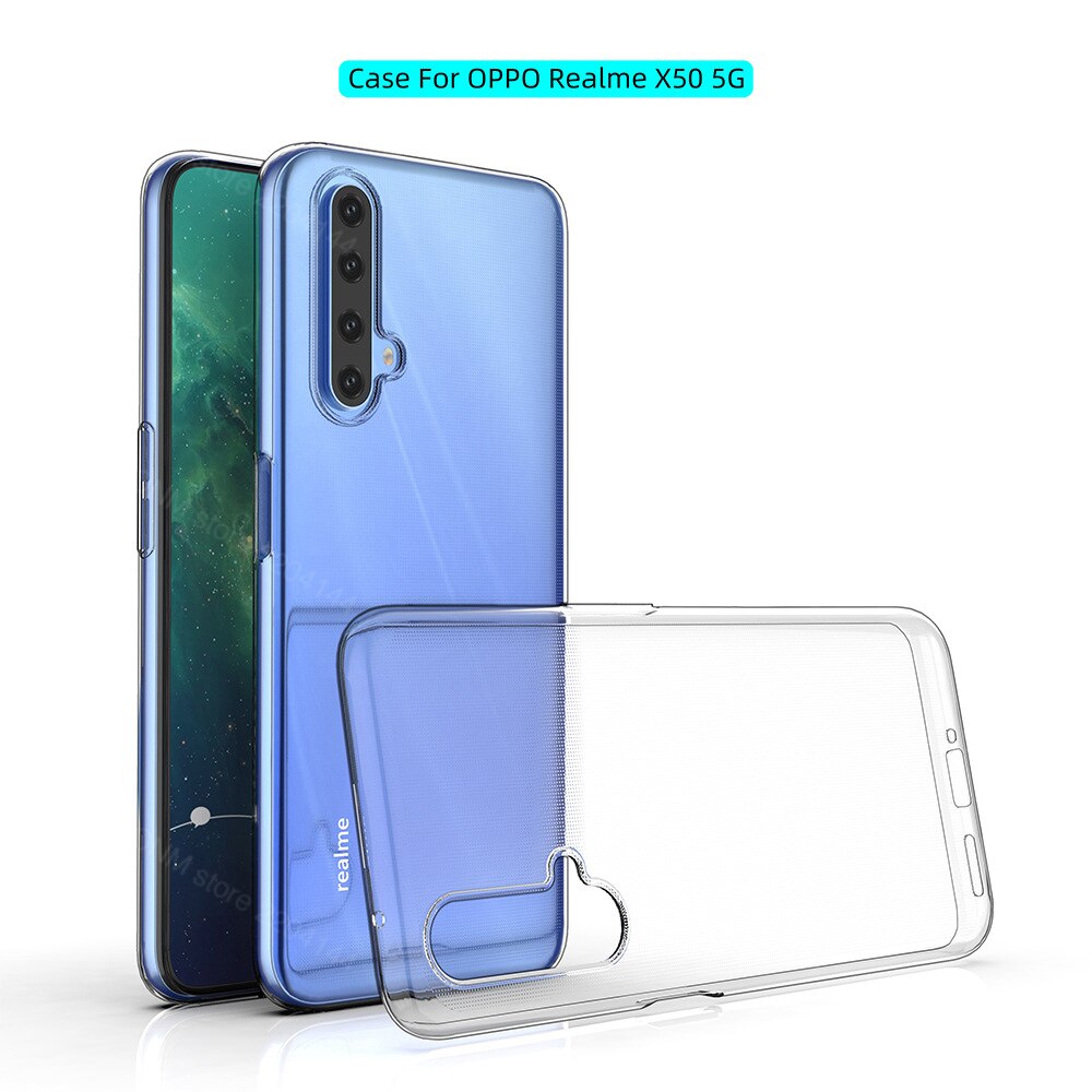 per Il caso di OPPO Realme X50 5G TPU silicone Trasparente Montato Molle Del Respingente per il Caso di OPPO Realme X50 5G trasparente Della Copertura Posteriore Realme X50