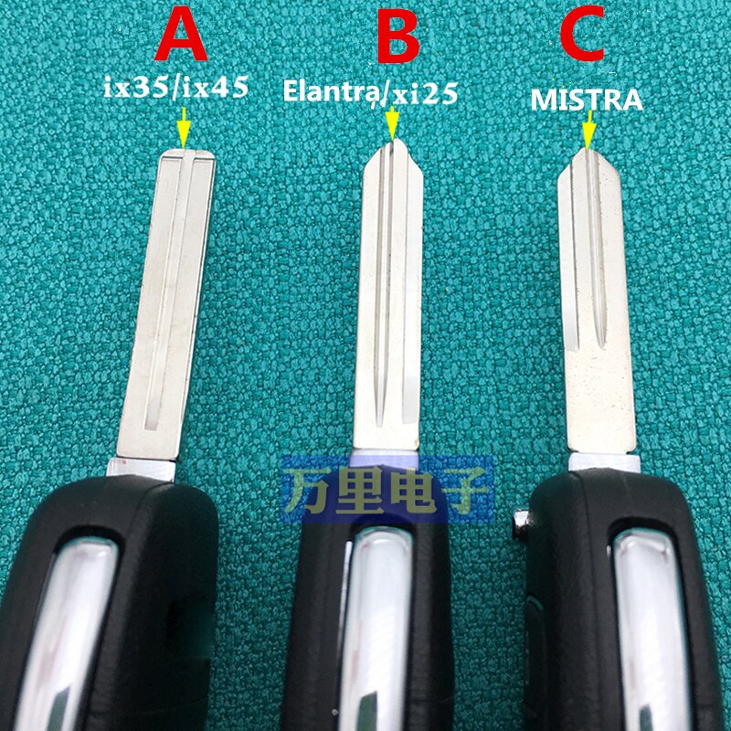 Car Smart Remote Key 3 Buttons FOB 433Mhz with ID70 Chip for Hyundai IX25 ix-25 Alarm Remote Key Folding Car Remote Key