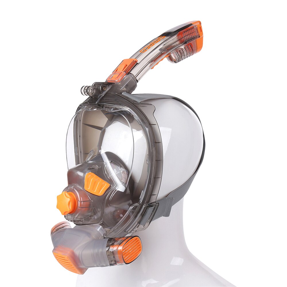 Smaco – masque intégral de plongée sous-marine pour adultes et jeunes, avec tuba, Anti-buée, à vue large, étanche, avec support de caméra